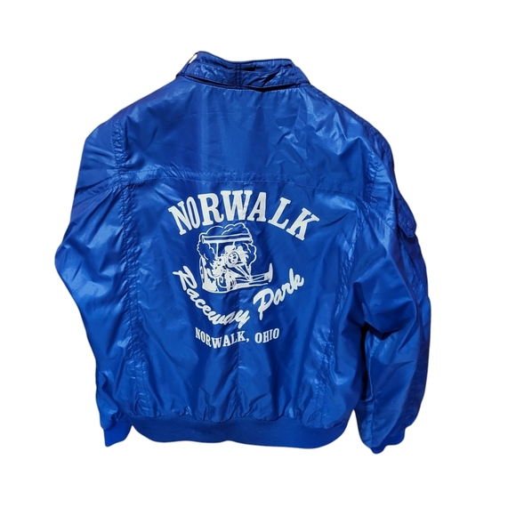 Vintage Upstream Norwalk Racing Lightweight Blue Jacket Size XL - Picture 1 of 6